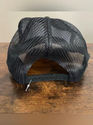 OTTO Top Gun Trucker Hat Black Embellished Chain Rhinestone Patch One Size thumbnail 5
