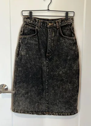 High Waisted Denim Midi Skirt Multiple Size 4 thumbnail 1