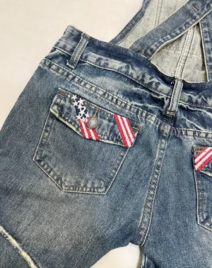 International Premium Jeans Levi's Styled womens Premium Vintage Overalls Blue Medium 100%cotton. thumbnail 5
