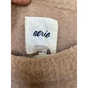 Aerie Buttery Soft‎ Knit Pullover Ribbed Oversized Cozy Sweater Taupe Neutral XS thumbnail 4
