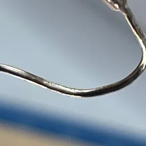 Sterling Silver teardrop style hook pierced earrings. thumbnail 4