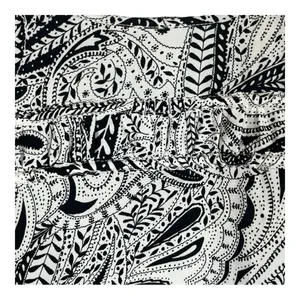 LOFT Womens Black White Paisley 3/4 Sleeve‎ Shift Dress Size Medium Classic thumbnail 5