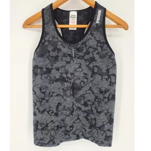 Gymshark Camo Racerback Tank Black/Grey Women’s Size Large thumbnail 4