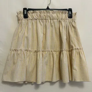 HYFVE‎ Cream Gingham Ruffle Skirt Size Large thumbnail 1