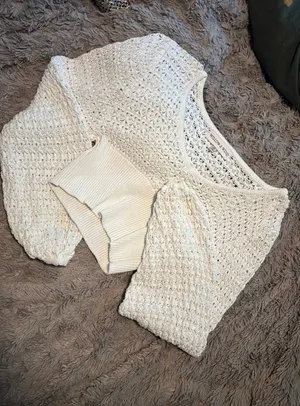 Cropped sweater White Size XS thumbnail 1
