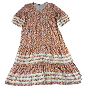 Piper & Scoot Exclusive Cottagecore‎ Floral Smocked Dress Fringe XL PSD3518C thumbnail 2