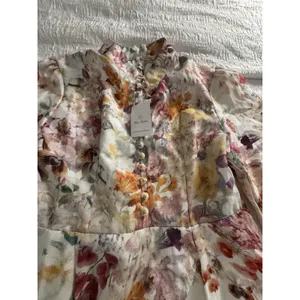 Miss Rosier Bianca Floral-Print Mini Dress Size Medium Floral A-line Vintage thumbnail 5