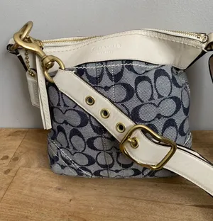 Coach Legacy jacquard leather Medium Duffle y2k signature Denim crossbody 10402 thumbnail 1