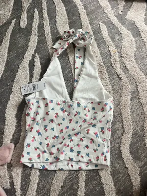 New with tags PacSun floral halter tank top XS thumbnail 2