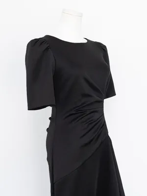 Xscape - ruffle puff-sleeve evening gown thumbnail 9