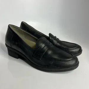 Dansko Danika burnished black‎ leather loafers stacked heel women's size 40/9.5 thumbnail 4