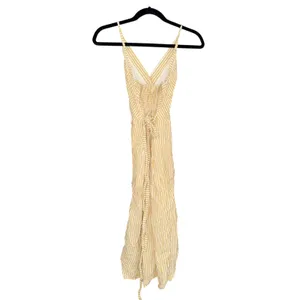 Altar’d altard state yellow and white striped button-down midi dress sundress L thumbnail 3