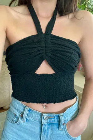 Urban Outfitters Cut-Out Halter Top thumbnail 1