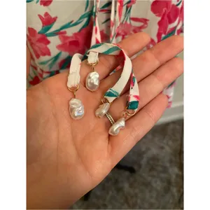 CeCe White Blouse with Pink Floral Tie-Neck Pearl Accent Peasant Top Coquette thumbnail 4