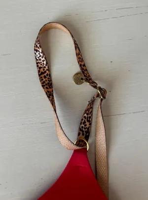 Y2k Victoria’s secret very sexy red push up bra with cheetah print details 32A thumbnail 5