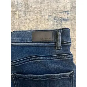 Express Blue Button Fly High Rise Ankle Leggings Women's 4R thumbnail 3