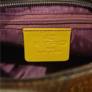 Etro Paisley Jacquard Hobo Handbag, with care card. EUC thumbnail 7