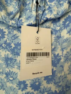 Reformation Haisley Dress Blue Daisy 4 thumbnail 4