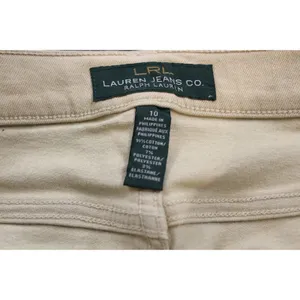 Ralph Lauren Jeans Co Womens 10 Classic Straight Slim Fit Jeans Desert Tan Khaki thumbnail 3