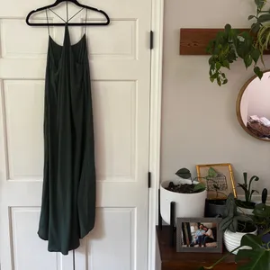 Pink Stitch Forest Green High‎ Low Hem Midi Dress Maxi Flowy Size 2 EU 34 AUS 6 thumbnail 3