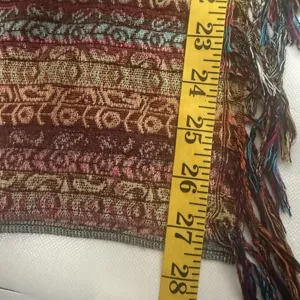 Women Paisley Scarf Pashmina Shawl Wrap Reversible Neck Scarf Stole Fringe 70x27 thumbnail 7