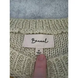 Women’s Striped Fall Oranges/Maroon/Cream Knit Sweater Medium thumbnail 7