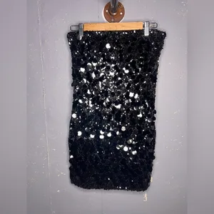 Edikted Samba Sequin Strapless Mini Dress Size Large thumbnail 4
