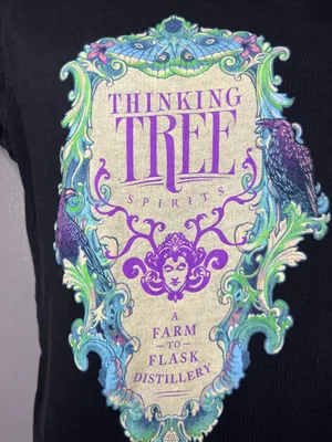 Econscious Shirt Womens Small Black Thinking Tree Spirits Graphic Tee Top thumbnail 5