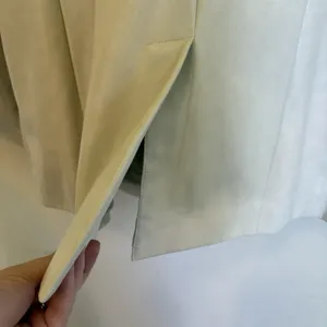 Avec Les Filles Faux Leather Structured Boyfriend Blazer Cream‎ Beige XL thumbnail 12