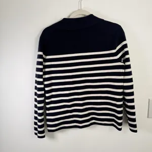J‎ Crew Camille Shrunken Sweater Blazer Navy Blue Striped Preppy Womens Small thumbnail 9