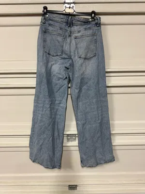 Good American Good Ease Crossover Waist Wide Leg Jeans Size 4/27 thumbnail 5