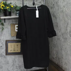 NWT Ny Collection Womens Textured Knit Plus Size Dress WTXD4237D Black 3X thumbnail 5