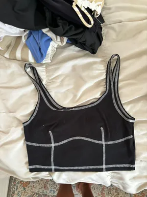 Black Tank With White Outline thumbnail 3