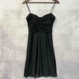 B. Smart Y2K Womens Chiffon Sweetheart Cocktail Dress Size 5/6 Black Flowy McBling HOCO thumbnail 2