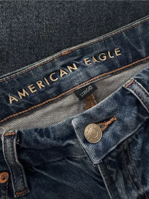 American Eagle AE Curvy High Waisted Stovepipe Jean Raw Hem Size 2 Long thumbnail 11