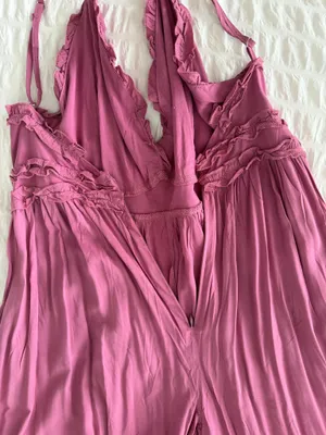 Frilly Pink Jumpsuit Size M thumbnail 4