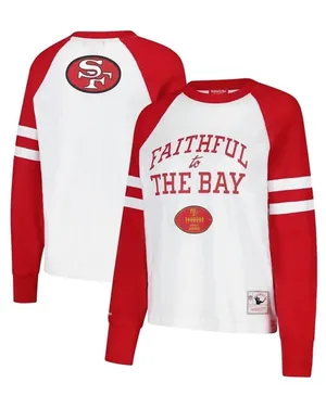 Mitchell & Ness Scarlet San Francisco 49ers Slub Long Sleeve T-Shirt, 2X, NWT thumbnail 1