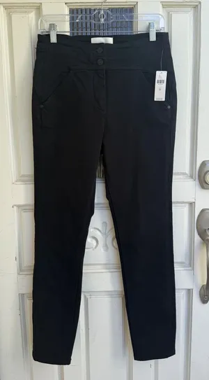Anthropologie‎ Black High Rise Skinny Jeans Double Button Trousers Size 28 NEW thumbnail 1