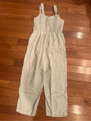 Old Navy Wide Leg Linen‑Blend Jumpsuit – Size M Like New thumbnail 5