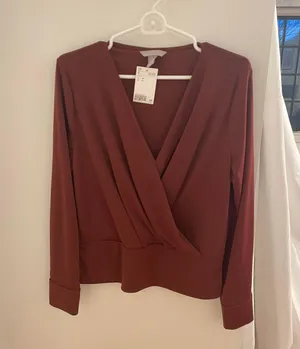 H&M Maroon Professional Top thumbnail 1