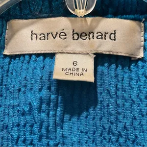 Vintage 80s/90s Harve Benard Blue Crushed Velvet Velour Statement Jacket Blazer thumbnail 4