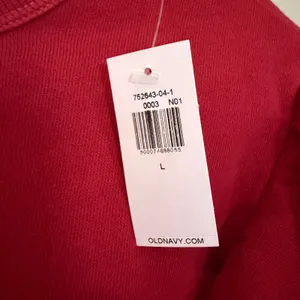 Old Navy Ruffle Sleeve Sweatshirt‎ Women's Large Red Preppy Classic Feminine NWT thumbnail 3