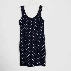Vintage Black & White Polka Dot Sleeveless Mini Dress thumbnail 6