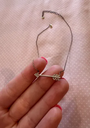 Francesca's Rose Gold Arrow Necklace thumbnail 1