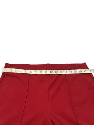 Rafaella Comfort Red Front Seam Pull On Pants 16 Stretch Pintuck Trouser thumbnail 5