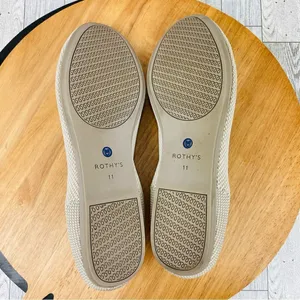 Rothy's The Loafer Linen Double Stich Slip‎ On Flats Shoe Tan 11 thumbnail 7