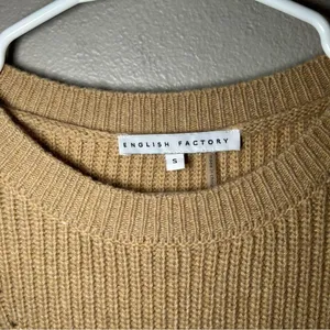 English Factory neutral wool blend knit mini sweater dress women’s size small thumbnail 8