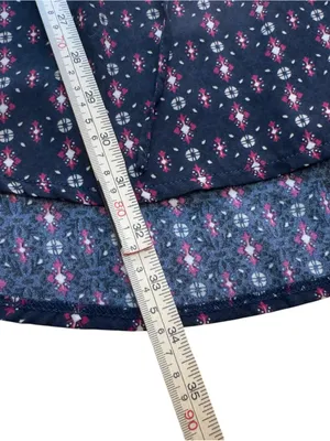 Abercrombie & Fitch Navy Floral Boho Shirt Dress Drawstring Waist Women’s Small thumbnail 11