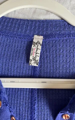 Free People Button Up Thermal Top thumbnail 3