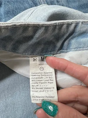 Women's Light Blue Denim Jean Shorts with Frayed Hem thumbnail 3
